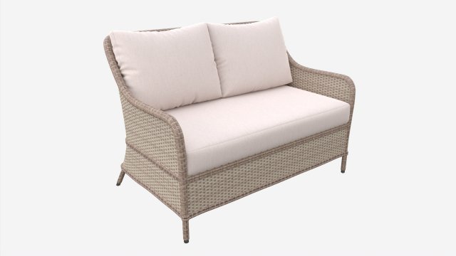 Garden Double Chair Eden 3D Model .c4d .max .obj .3ds .fbx .stl .blend 