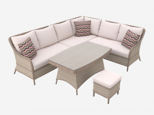 Garden Furniture Set Eden 3D Model