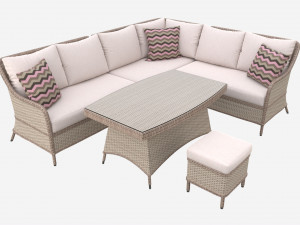 Garden Furniture Set Eden 3D Model