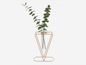 Glass hydroponic vase 01 3D Model
