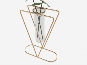 Glass hydroponic vase 01 3D मॉडल