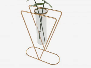 Glass hydroponic vase 01 3D Model