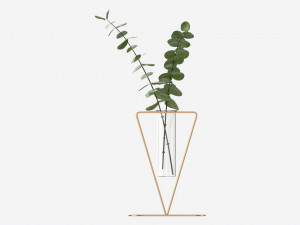 Glass hydroponic vase 01 3D मॉडल