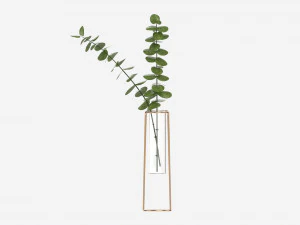 Glass hydroponic vase 01 3D Model