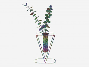 Glass hydroponic vase 01 3D मॉडल