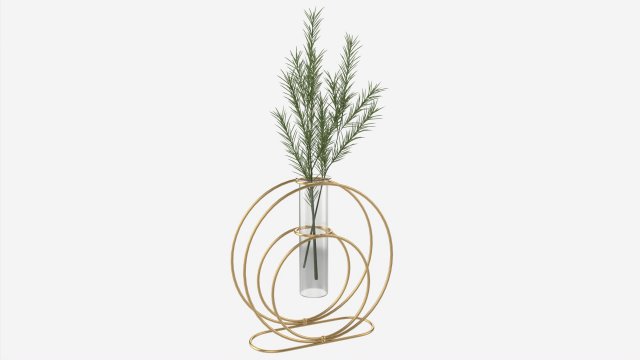 Glass hydroponic vase 02 3D Model .c4d .max .obj .3ds .fbx .stl .blend 