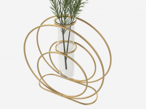 Glass hydroponic vase 02 3D Model