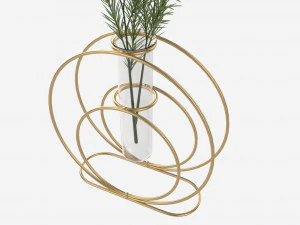 Glass hydroponic vase 02 3D Model