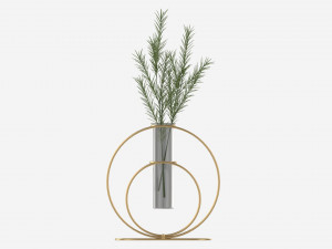 Glass hydroponic vase 02 3D Model