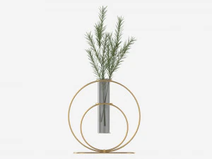 Glass hydroponic vase 02 3D Model