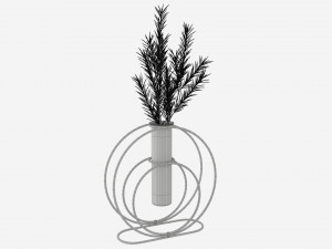 Glass hydroponic vase 02 3D Model
