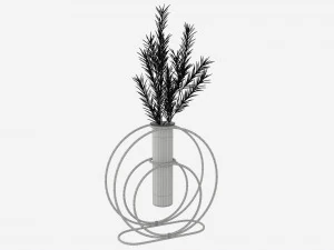 Glass hydroponic vase 02 3D Model