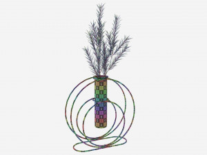 Glass hydroponic vase 02 3D Model