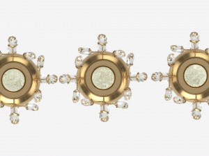 Golden Candle Holders 3D 模型