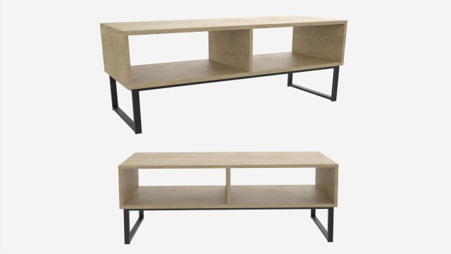 Industrial Style TV Stand Modelo 3D .c4d .max .obj .3ds .fbx .stl .blend 