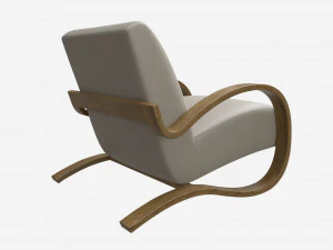 Espregui&ccedil;adeira de couro Modelo 3D