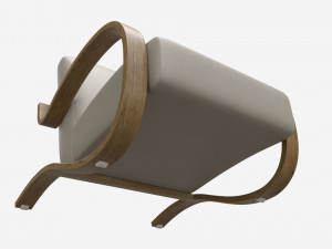 Leather Lounge Chair 3D Model