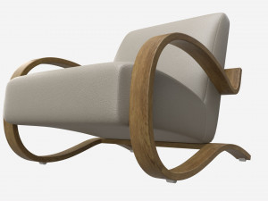 Leather Lounge Chair 3D Model