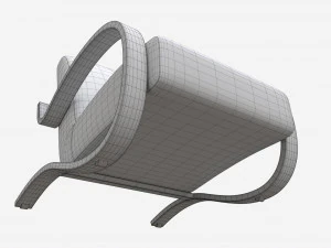 Espregui&ccedil;adeira de couro Modelo 3D