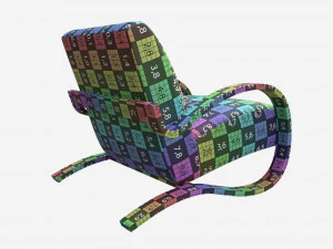 Espregui&ccedil;adeira de couro Modelo 3D