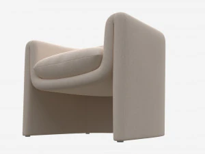 Linen Sculptural Chair 3D Model