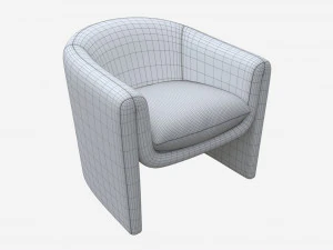Linen Sculptural Chair 3D Model