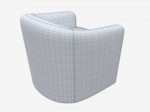 Linen Sculptural Chair 3D Model