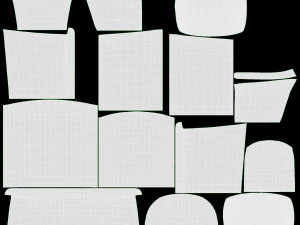 Linen Sculptural Chair 3D Model