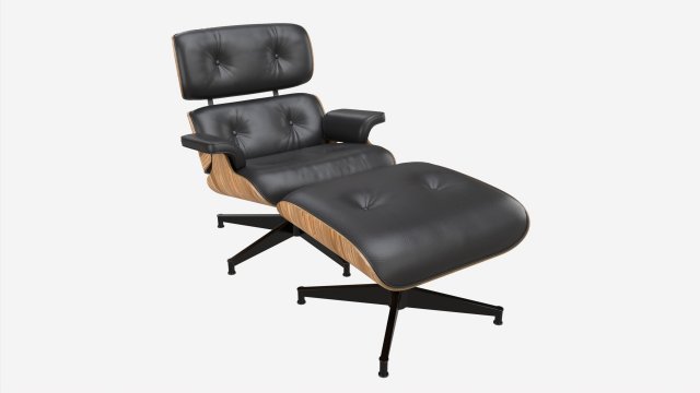 Lounge Chair With Ottoman Modelo 3D .c4d .max .obj .3ds .fbx .stl .blend 