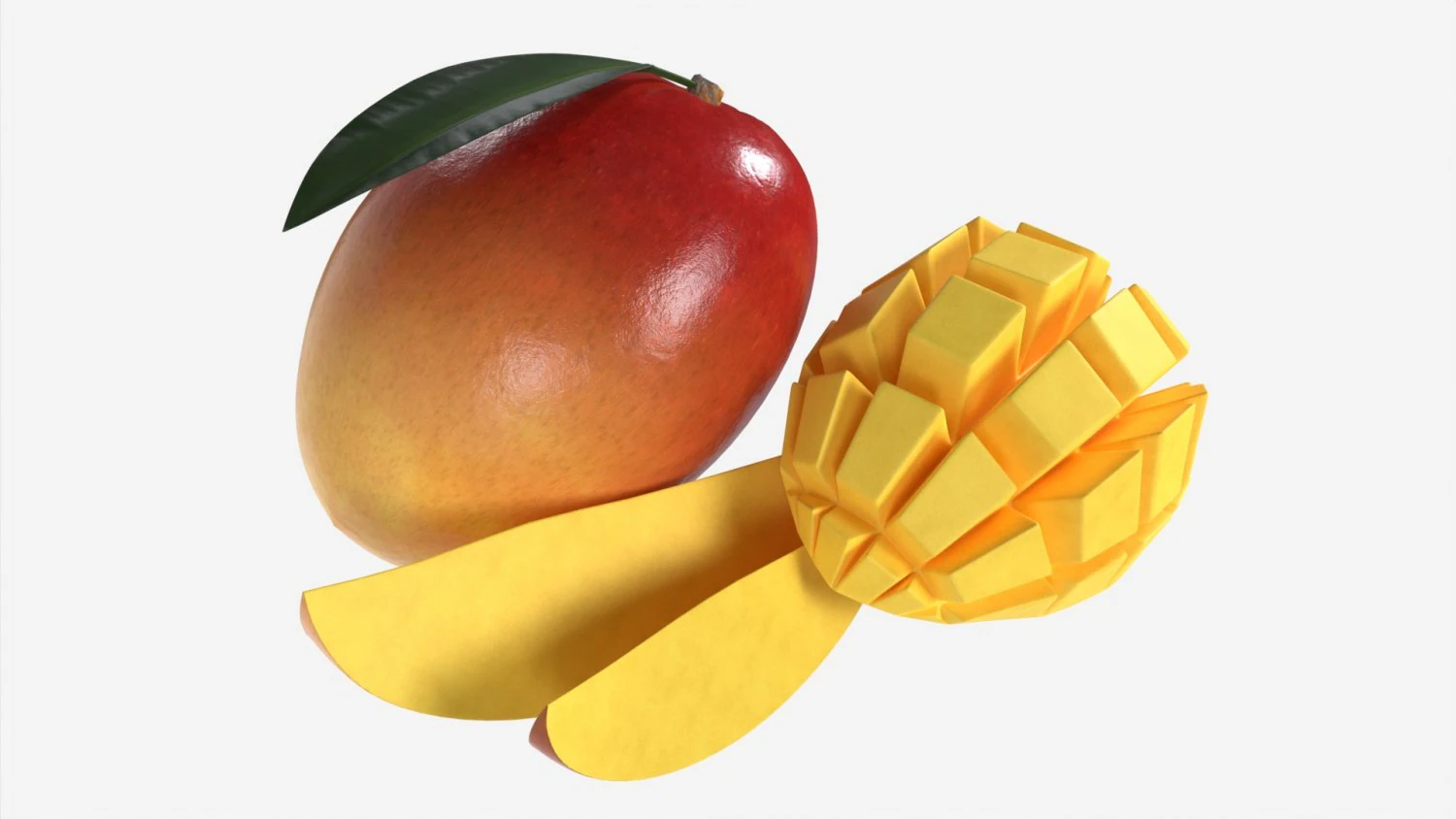 Mango 01 3D Model .c4d .max .obj .3ds .fbx .stl .blend 