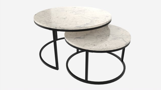 Marble Texture Coffee Table 2 in 1 3Dモデル .c4d .max .obj .3ds .fbx .stl .blend 