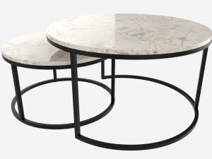 Marble Texture Coffee Table 2 in 1 3Dモデル