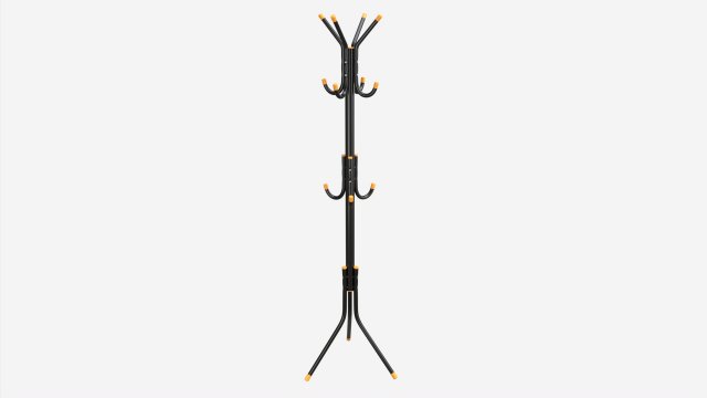 Metal Coat Rack 3D Model .c4d .max .obj .3ds .fbx .stl .blend 