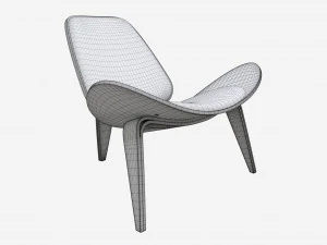 Espregui&ccedil;adeira de meados do s&eacute;culo Modelo 3D