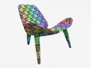 Espregui&ccedil;adeira de meados do s&eacute;culo Modelo 3D