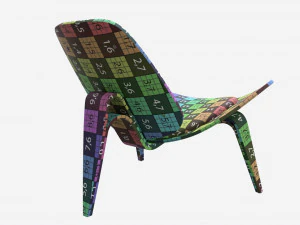 Espregui&ccedil;adeira de meados do s&eacute;culo Modelo 3D