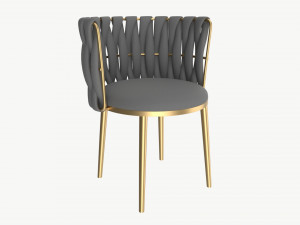 Modern chair upholstered 02 3D Model