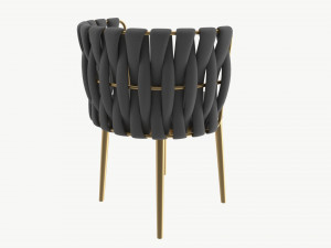 Modern chair upholstered 02 3Dモデル