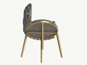Modern chair upholstered 02 3Dモデル