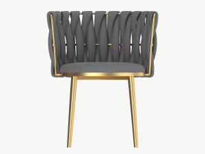 Modern chair upholstered 02 3Dモデル