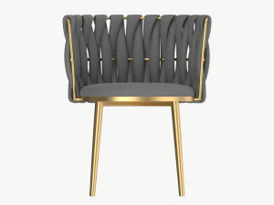 Modern chair upholstered 02 3D Model