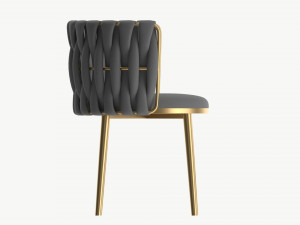 Modern chair upholstered 02 3Dモデル