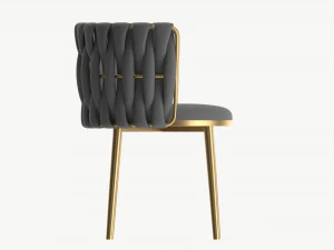 Modern chair upholstered 02 3D Model