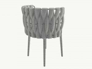 Modern chair upholstered 02 3Dモデル