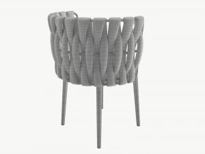 Modern chair upholstered 02 3D Model
