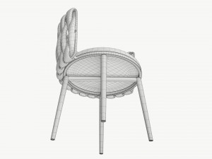 Modern chair upholstered 02 3Dモデル