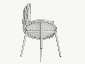 Modern chair upholstered 02 3D Model