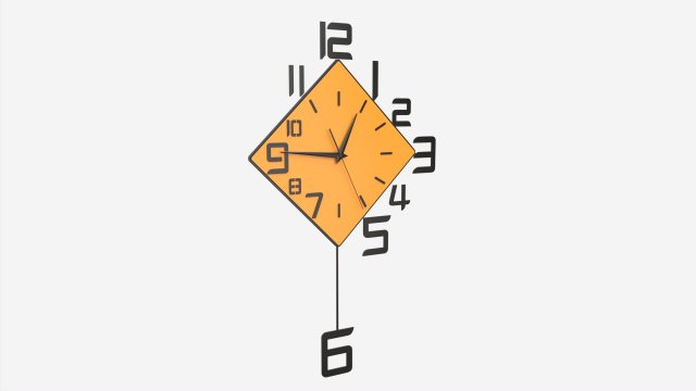 Modern Design Large Wall Clock 10 3D Model .c4d .max .obj .3ds .fbx .stl .blend 