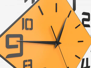 Duży zegar ścienny o nowoczesnym designie 10 Model 3D