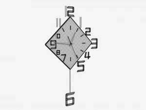 Duży zegar ścienny o nowoczesnym designie 10 Model 3D